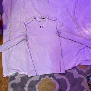 too big. white under armour long sleeve compression shirt